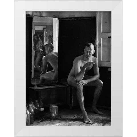 Hate It When You Leave White Modern Wood Framed Art Print by Kapsha, Eduards
