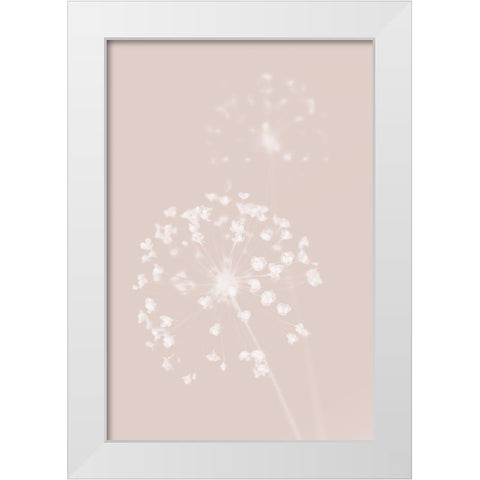 Dried Flower Pink White Modern Wood Framed Art Print by 1x Studio III