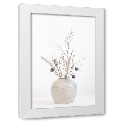 Fower Pot White Modern Wood Framed Art Print by 1x Studio III