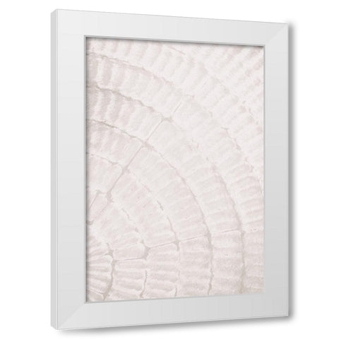 Pattern plate_beige_2 White Modern Wood Framed Art Print by 1x Studio III