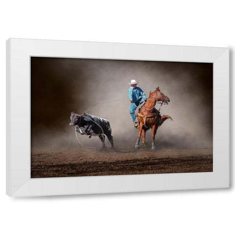 Roped White Modern Wood Framed Art Print by Ma, Frank