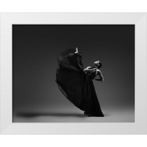 The Kick White Modern Wood Framed Art Print by Li, Rob