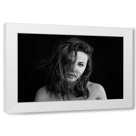 Sensual Beauty [Mimi Ch] White Modern Wood Framed Art Print by Krystynek MQEP, Martin