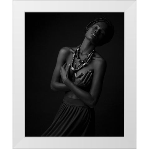 Ebony White Modern Wood Framed Art Print by Diaz, Anderson