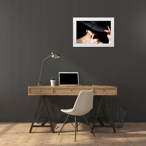 Shadow White Modern Wood Framed Art Print by Washimi, Masatoshi
