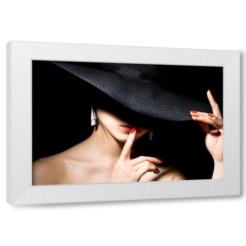 Shadow White Modern Wood Framed Art Print by Washimi, Masatoshi