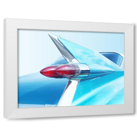 Us Classic Car 1959 Sedan Deville White Modern Wood Framed Art Print by Gube, Beate