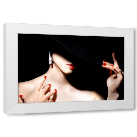 Red White Modern Wood Framed Art Print by Washimi, Masatoshi