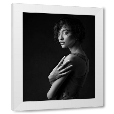 America White Modern Wood Framed Art Print by Diaz, Anderson