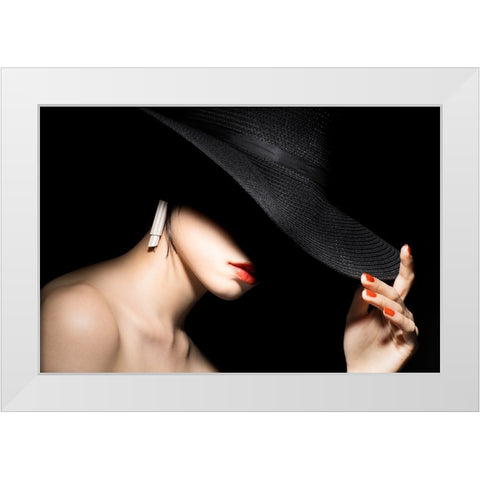 Shadow White Modern Wood Framed Art Print by Washimi, Masatoshi