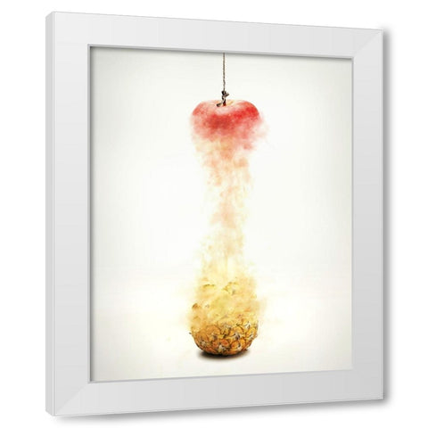 Plus Pine White Modern Wood Framed Art Print by kazutoshikawakami