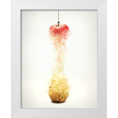 Plus Pine White Modern Wood Framed Art Print by kazutoshikawakami