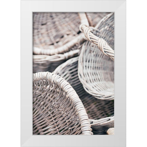 Baskets White Modern Wood Framed Art Print by 1x Studio III