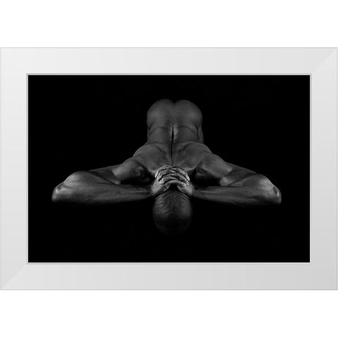 K.E. Iv White Modern Wood Framed Art Print by Huber, Markus