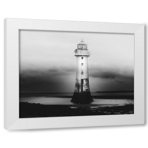 Lighthouse White Modern Wood Framed Art Print by Zemojtel, Monika