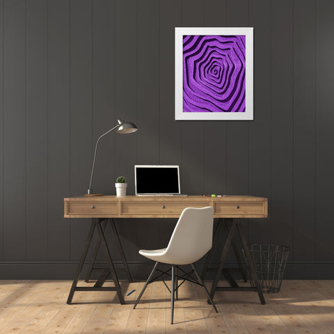 Purple Maze White Modern Wood Framed Art Print by Pearson, Wayne