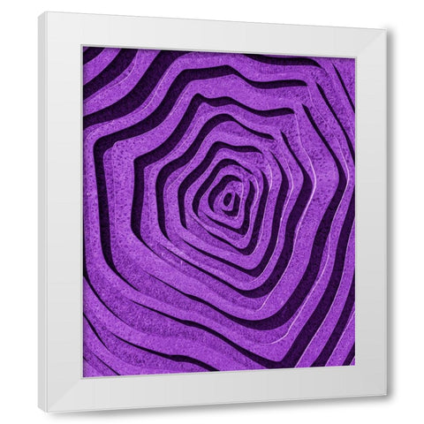Purple Maze White Modern Wood Framed Art Print by Pearson, Wayne