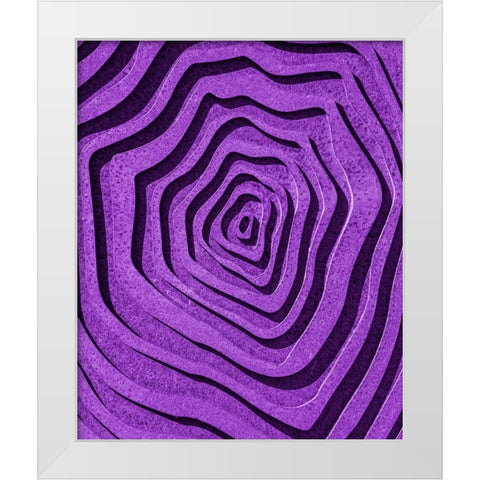 Purple Maze White Modern Wood Framed Art Print by Pearson, Wayne