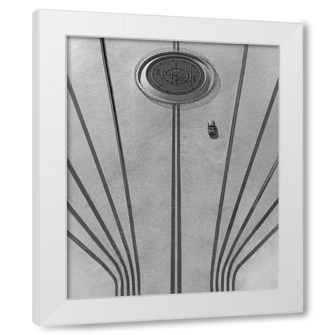 Crossing Lines White Modern Wood Framed Art Print by alizolghadri93