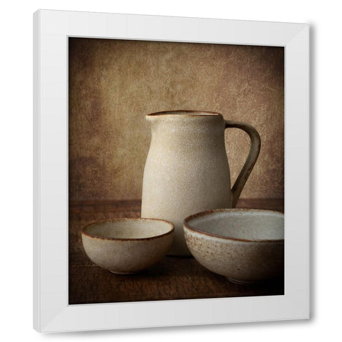 Pottery No. 1 White Modern Wood Framed Art Print by Stefan, Mogyorosi