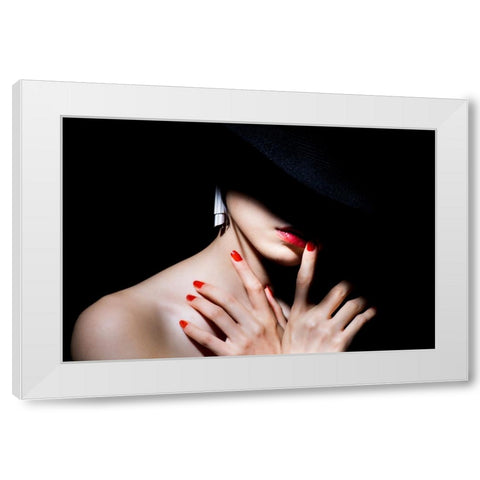 Red White Modern Wood Framed Art Print by Washimi, Masatoshi
