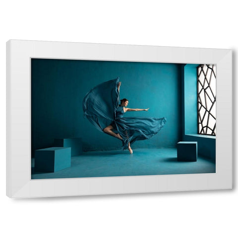 Ballerina White Modern Wood Framed Art Print by Suhardjo, Lisdiyanto