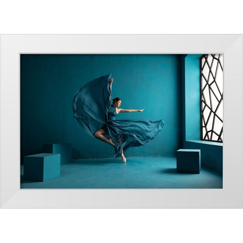 Ballerina White Modern Wood Framed Art Print by Suhardjo, Lisdiyanto