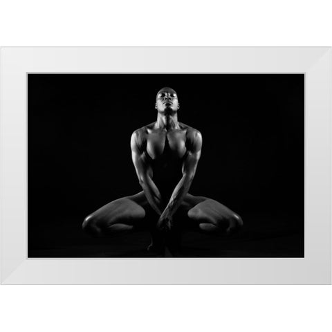 Corpus Lumine White Modern Wood Framed Art Print by Huber, Markus