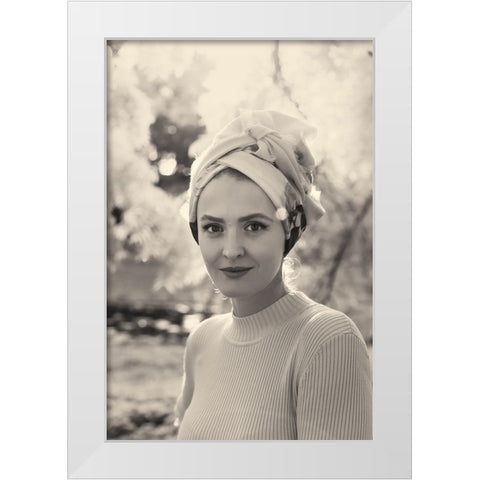 D. White Modern Wood Framed Art Print by Prioteasa, Sebastian