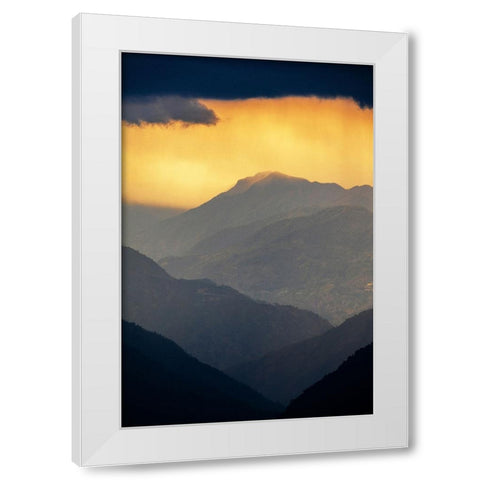 The layers of the Mountain. White Modern Wood Framed Art Print by Arifuzzaman, Md.