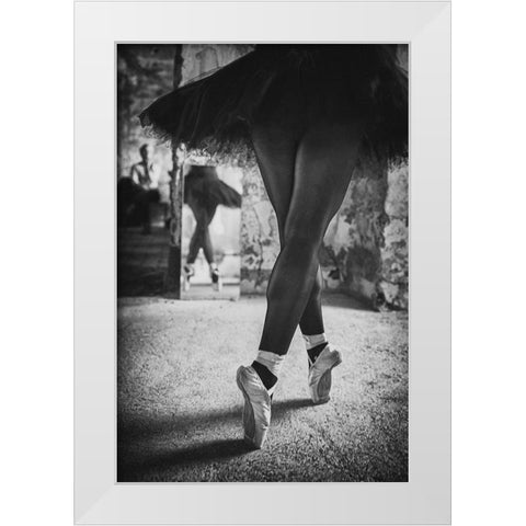 legs in a mirrow White Modern Wood Framed Art Print by Schleicher-Schwarz, Roswitha