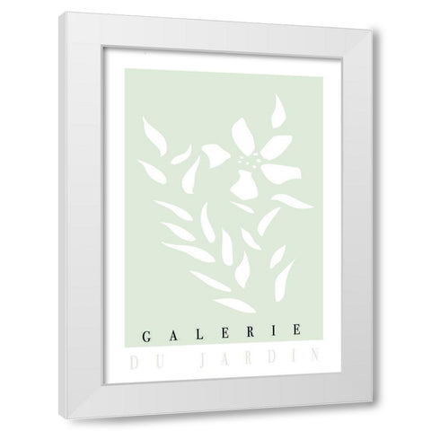 Leaves White Modern Wood Framed Art Print by 1x Studio II