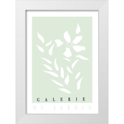 Leaves White Modern Wood Framed Art Print by 1x Studio II