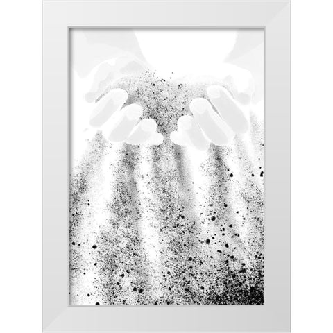 Hands Sand White Modern Wood Framed Art Print by 1x Studio II