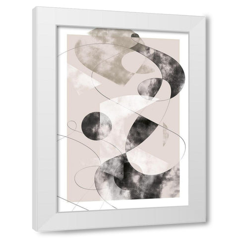 Shapes Shatters White Modern Wood Framed Art Print by 1x Studio II