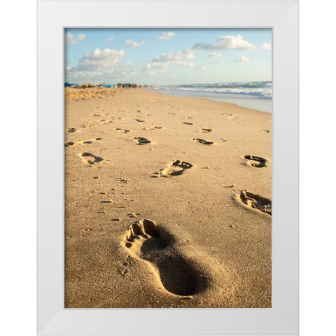 Someone Was Here........ White Modern Wood Framed Art Print by Danielraphotos