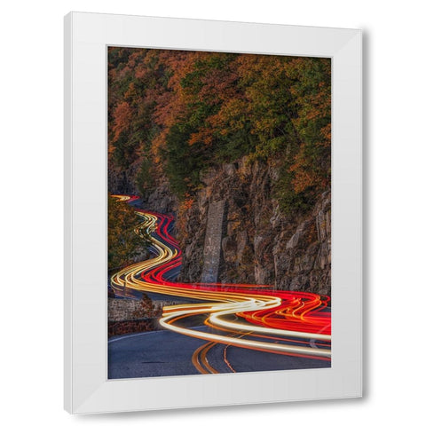 car trails White Modern Wood Framed Art Print by J Rao, Jenny