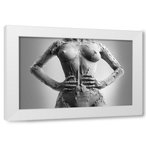 Cocoon White Modern Wood Framed Art Print by Borovskikh, Denis