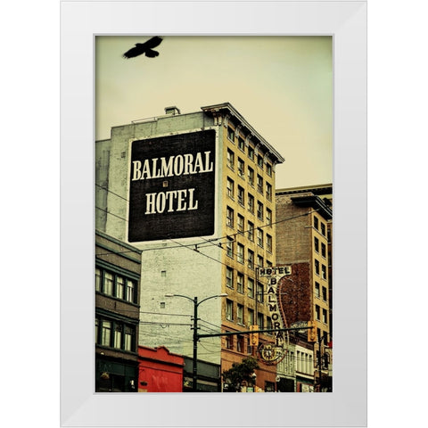 Balmoral Hotel White Modern Wood Framed Art Print by Lops, Diego
