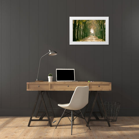Untitled White Modern Wood Framed Art Print by Tiryakioglu, Mustafa