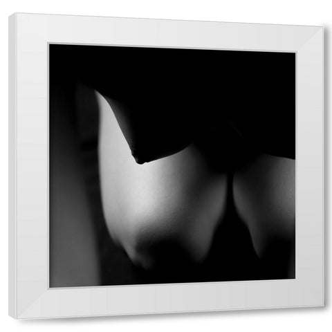 Waves White Modern Wood Framed Art Print by Bosogea-Tudor, Ileana