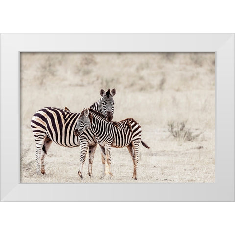 Motherhood White Modern Wood Framed Art Print by Visagie, Ane