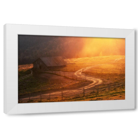 House of the Rising Sun White Modern Wood Framed Art Print by Rosenfeld, Haim