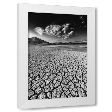 Rosamarina lake White Modern Wood Framed Art Print by Terravecchia, Rino