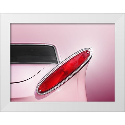 Us Classic Car 1961 Comet Tail Fin Abstract White Modern Wood Framed Art Print by Gube, Beate