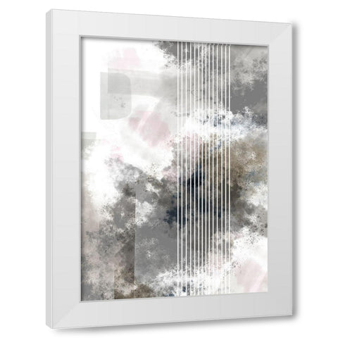 Stripes 02 White Modern Wood Framed Art Print by 1x Studio II