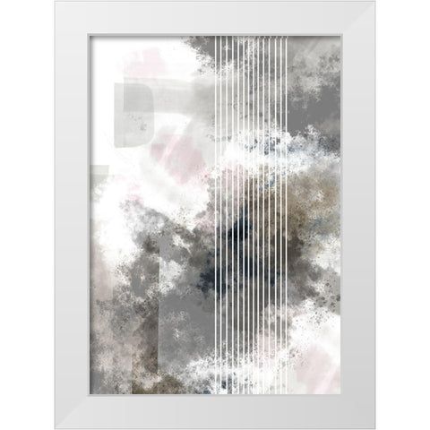 Stripes 02 White Modern Wood Framed Art Print by 1x Studio II