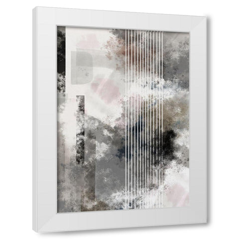 Stripes 01 White Modern Wood Framed Art Print by 1x Studio II