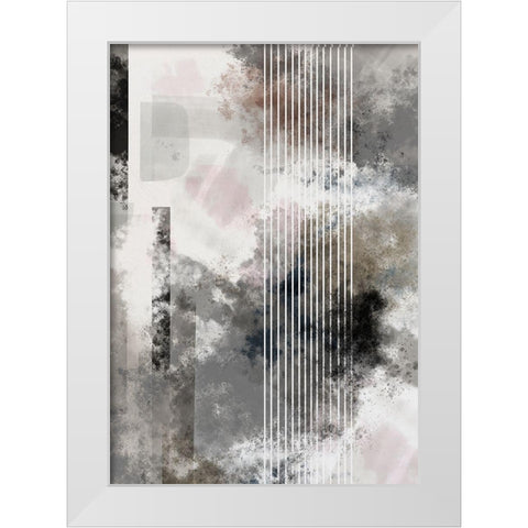 Stripes 01 White Modern Wood Framed Art Print by 1x Studio II