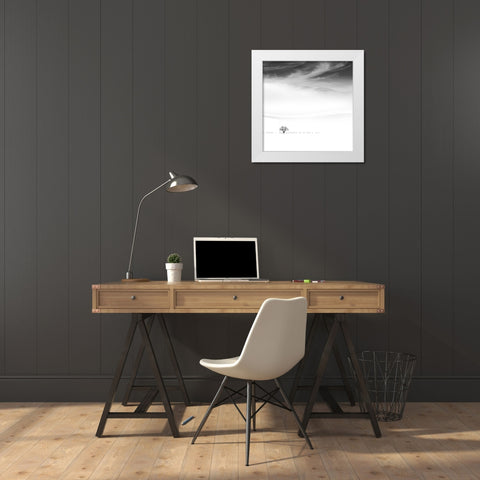 Poems of silence White Modern Wood Framed Art Print by Nodeh, Mostafa